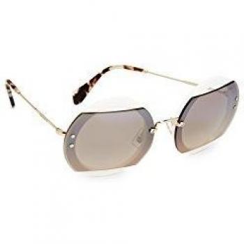 Miu Miu Damen Sonnenbrille 0MU06SS VAG4P0, Weiß/Braun, 63