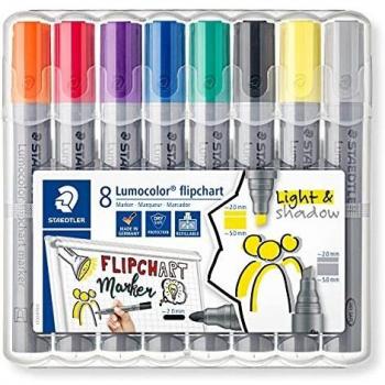 STAEDTLER Lumocolor Flipchart-Marker, 8 Farben
