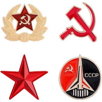 Set de 4 Pins de Solapa Comunistas Vintage