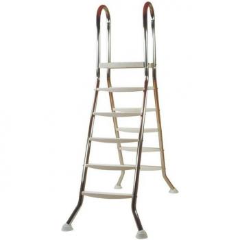 Poolleiter aus Edelstahl 5+5 von KWAD, 135 cm