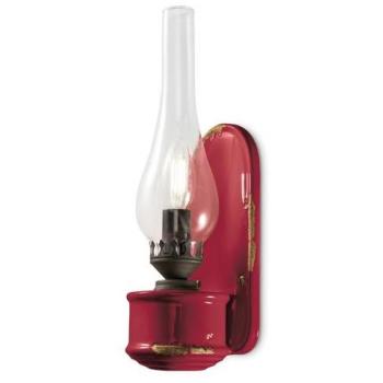 Applique Vintage in Ceramica Bordeaux 1 Luce Ferroluce C146 Retrò