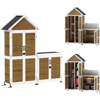 Armoire de jardin avec coffre extérieur