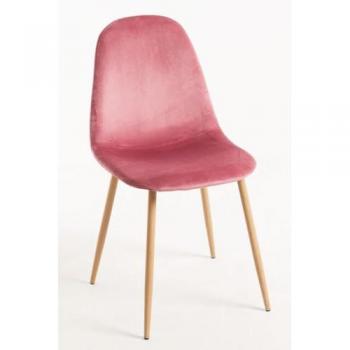 Silla de Comedor Teok Terciopelo Rosa
