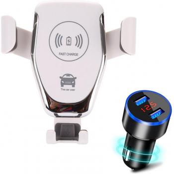 15W Quick Charge Car Phone Holder for iPhone XS XR X Samsung Huawei