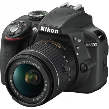Nikon D3300 Reflex Digitale Nero con Obiettivo 18‑55 VR, 24,2 MP, 3” LCD, SD 8