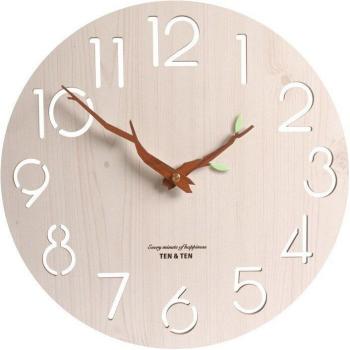 Retro 12 Inch Wooden Wall Clock