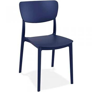 Chaise 'OMA' en matière plastique gris foncé