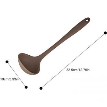 Non-stick Solid Color Silicone Cooking Tools: Spatula, Ladle, Spoon
