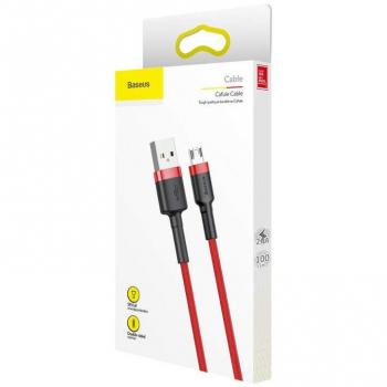 Cavo Resistente MicroUSB 2.4A 1M Rosso