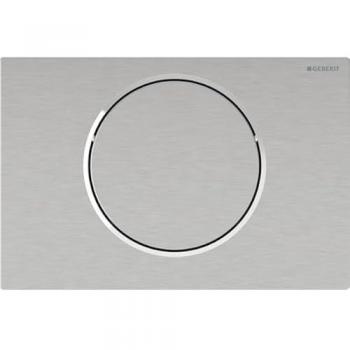 Geberit WC commande 115864SN6, Fonctionnement sur piles, Rinçage 2000, pour barre d'appui rabattable, Manuel, Inox brossé