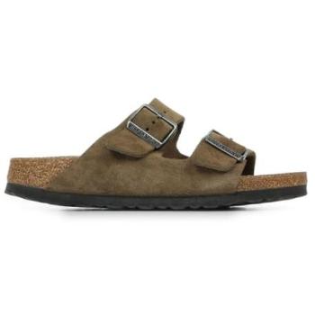 Soft‑Sole Birkenstock Arizona – Beige Women’s Sliders with Buckle Strap