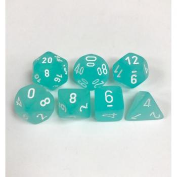 Poly Frosted Teal Dice Pack – 7 Dice