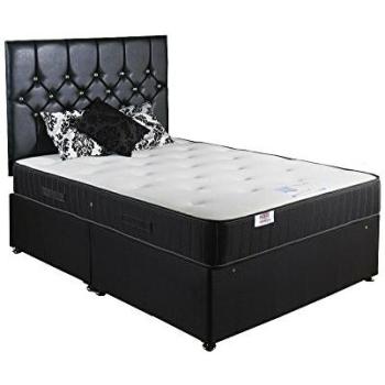 Silver Serenity Somnior Austin 4-Drawer Divan Bed with Floor Standing Headboard – Super King