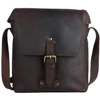 Monti Brown Leather Travel Messenger