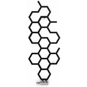 Terma Hex Designer Radiator Vertical Matt Black 1220mm x 486mm Single Panel