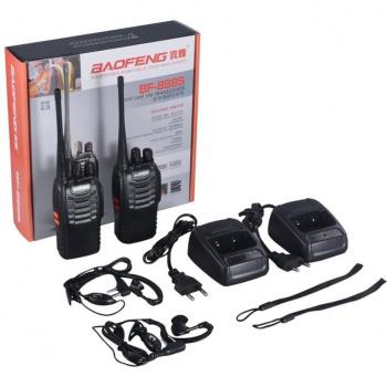 Baofeng BF-888S, radio bidireccional portátil, 5W, UHF, 400-470MHz, 16 canales, 2 uds