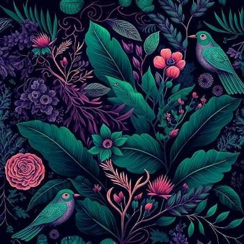 Affiche Botanique 65x65 cm – Impression Sur Toile – Création Française