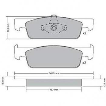 Kit de plaquettes de frein, frein à disque METZGER 1170621