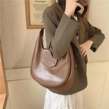 Chic Brown PU Leather Women's Shoulder Bag