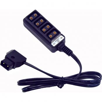 Männlicher D-Tap zu 4x P-Tap Adapter