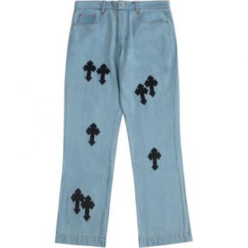 Ropa Callejera Tidesmec Pantalón Vaquero Cruce de Bordado
