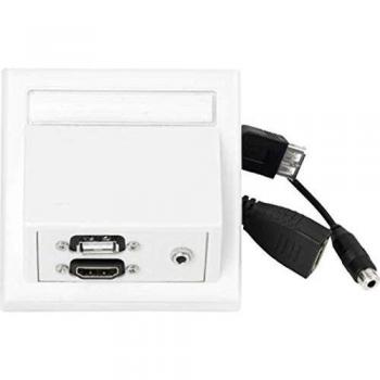 Vivolink WI221260 HDMI USB A 3.5mm Wall Outlet