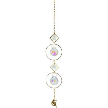 K9 Crystal Prism Moon and Sun Wind Chimes