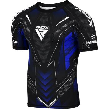 RDX Camisa Azul de Compressão IMMAF Manga Curta XL
