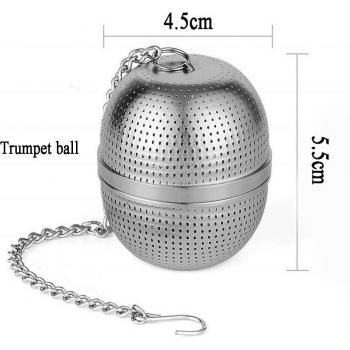 Infuseur à thé avec filtre en acier inoxydable, argenté, petite taille