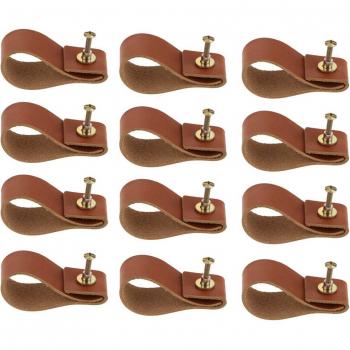 Single Hole Leather Cabinet Handles