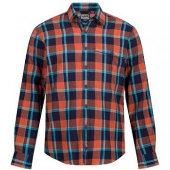 STHUGE Karohemd große Größen Herren orange 5XL Baumwolle