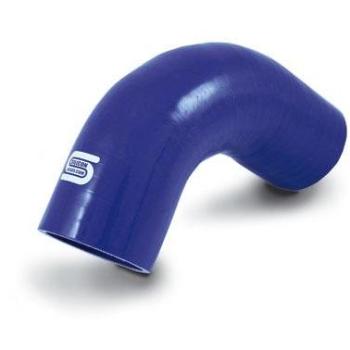 Élément raccordé silicone 90° D16 mm, bleu