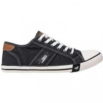 Mode Mustang – Sneakers Femme Noires à Lacets Plateaux