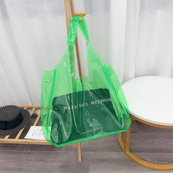 All‑Seeing Clear Beach Bag – 4‑Way Carry, Large Storage