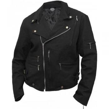 Spiral Direct Adult Bone Finger Lined Biker Jacket