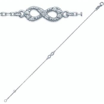 Pulsera 'Infini' en Plata Blanca