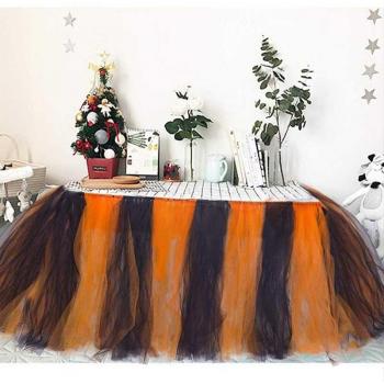 Falda de Mesa de Tul Multicolor 100x80cm