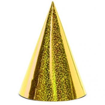 HoloGold Party Hats 16x10 cm 6 unità