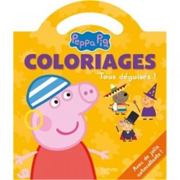 Coloriages Peppa Pig. Tous déguisé ! Avec de jolis autocollants !