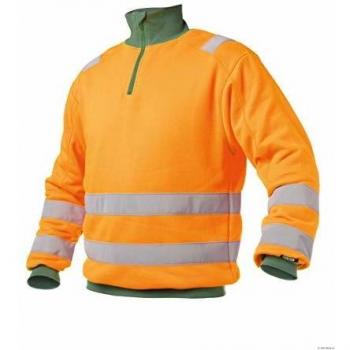 Warnschutz-Sweatshirt Denver in Neonorange/Flaschengrün von Dassy®, Größe 2XL