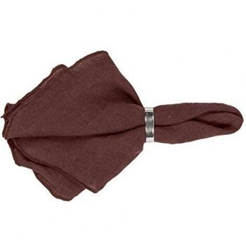 Serviette Gracie en lin aubergine de Broste