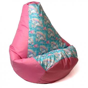 Ultra-Soft Pink Pear Unicorn Pouf