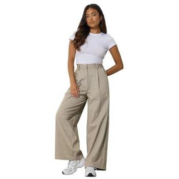 Pantalon large PixieGirl Petite en chevrons marron