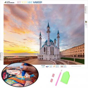 Cadeau fait main Château au coucher de soleil