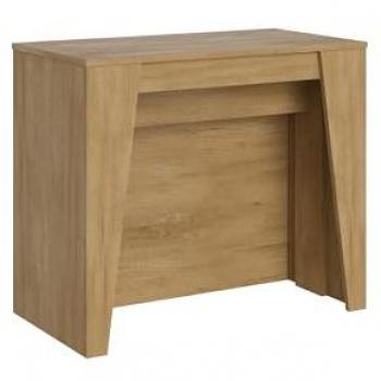 Consola extensible 90x48/296 cm con extensiones internas roble natural