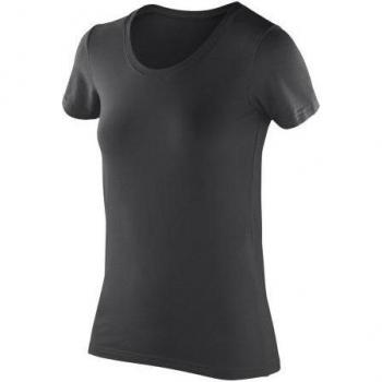 Spiro Women's Softex Super Soft Stretch T-Shirt 2XL Black