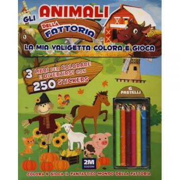 Gli animali della fattoria. La mia valigetta colora e gioca. Con ...
