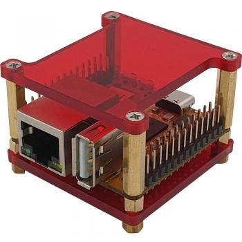 Radxa SBC in acrilico rosso, custodia per sviluppo con Rock Pi