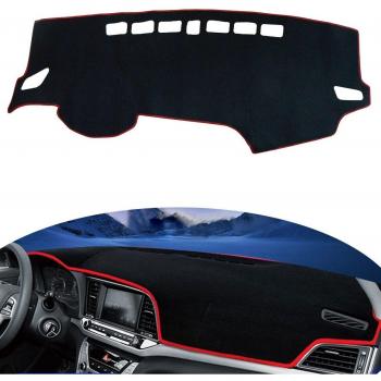 Couvre-Tableau Solaire Noir & Rouge, Adapté Hyundai Elantra