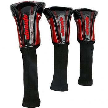Red Skull PU Leather Headcovers for Golf Clubs (1#, 3#, 5#)